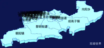 echarts哈尔滨市香坊区geoJson地图3d地图